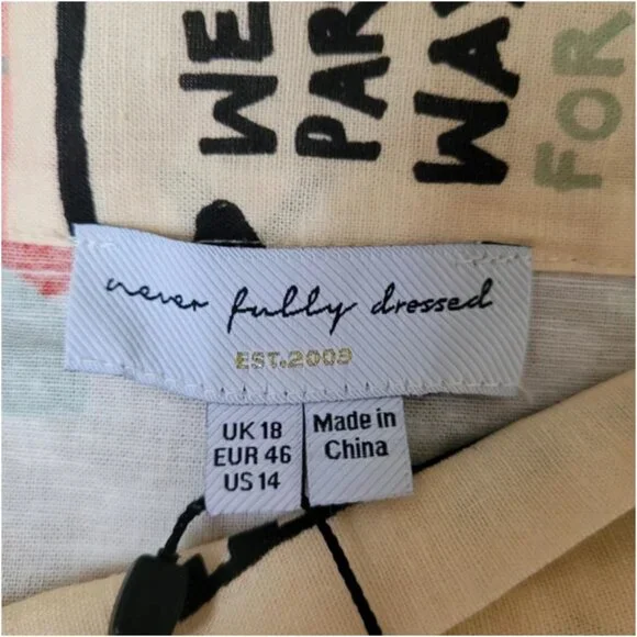 Anthropologie NWT Never Fully Dressed Wrap Mini Skirt size 14 - Picture 6 of 7